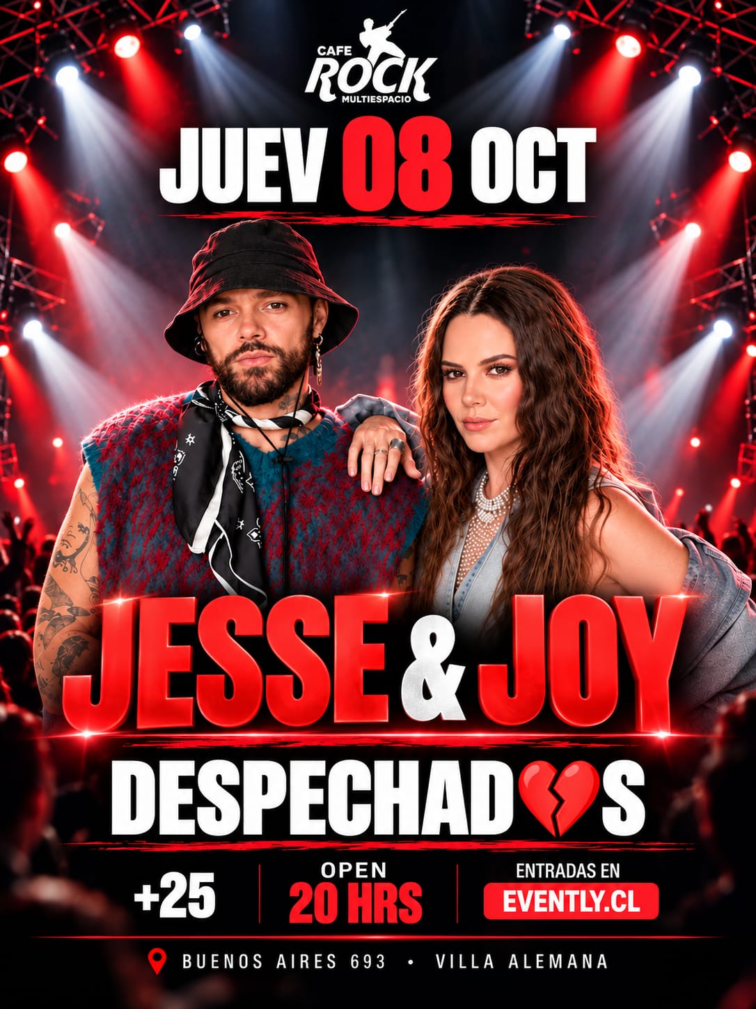 Jueves 8 Fiesta Despechadas Tributo a Jesse Y Joy