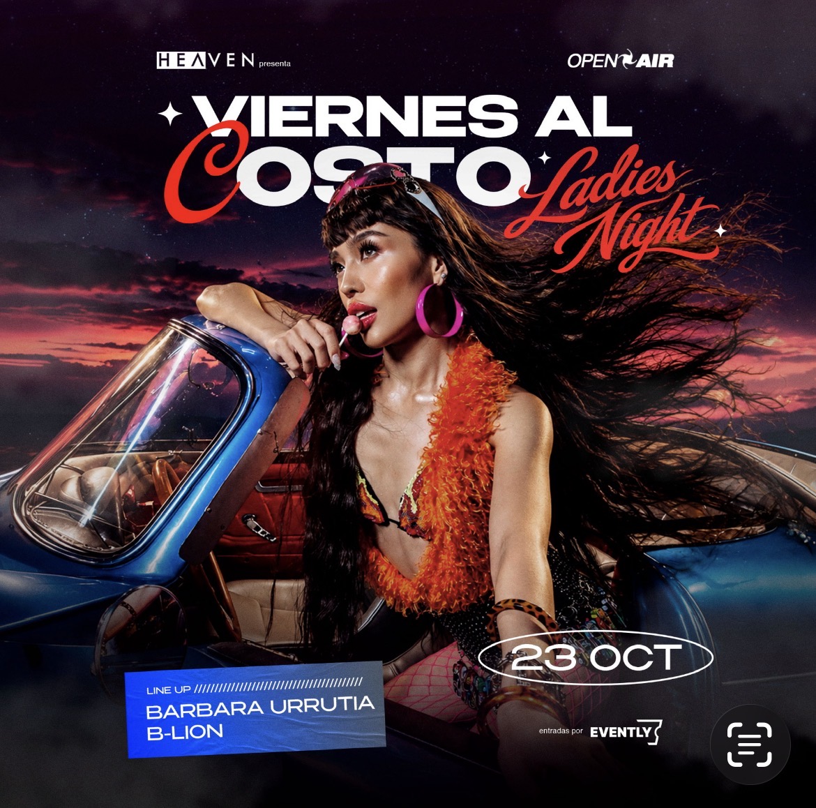 VIERNES AL COSTO! Ladies Night - BARBARA URRUTIA