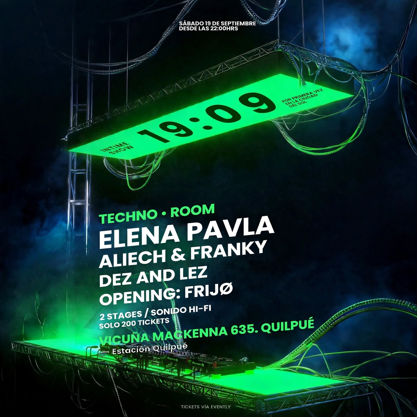 SABADO 19 DE SEPT : 19:09 INTIME SHOW feat ELENA PAVLA (RU) - QUILPUE